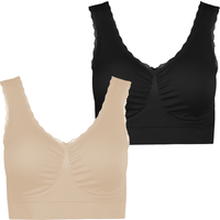 J-LINE Seamless-BH mit Spitze 2er-Pack