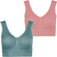 J-LINE Seamless-BH mit Spitze 2er-Pack