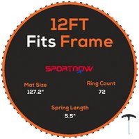 SPORTNOW Trampolinsprungtuch Sprungtuch für Trampolin, Ø323 cm, Sprungmatte