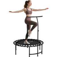 SPORTNOW Fitness Trampolin klappbar Ø102 cm Mini Trampoline mit Haltegriff