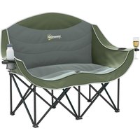 Outsunny Faltstuhl faltbar 2 Sitzer Campingstuhl mit Getränkehalter Tragetasche Outdoor