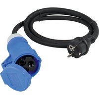 as - Schwabe Adapterleitung 1,5 m Schukostecker auf CEE Kupplung, Außenbereich IP44