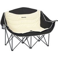 Outsunny Faltstuhl faltbar 2 Sitzer Campingstuhl mit Getränkehalter Tragetasche Outdoor