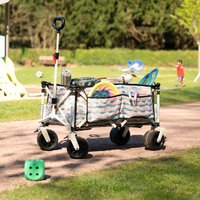 Home Deluxe Home Deluxe Bollerwagen faltbar JOLA - Beige/Blau