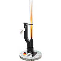 Lemodo Pelletfackel PRIME Feuersäule Outdoor für Garten Terrasse mit Glasröhre