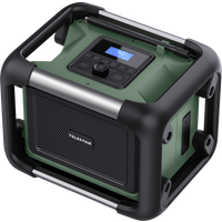 TELESTAR TOP OR 20 Grün/Schwarz – Outdoorradio inkl. Adapter für Akkupacks von Makita etc.