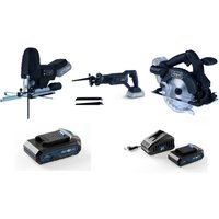 Scheppach Akku-Maschinen Sägen-Set (Kreissäge, Stichsäge und Säbelsäge) 6tlg.