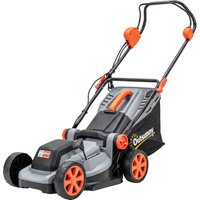 Outsunny Elektro Rasenmäher 1200 W mit 34 cm Schnittbreite 35L Fangkorb Mulchfunktion