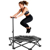SPORTNOW Fitness Trampolin klappbar Ø104 cm Mini Trampoline mit Höhenverstellbar Griff