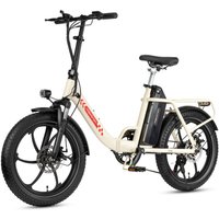 Maxtron Maxtron Mule,Falt E-Bike,HR-Nabenmotor,SHIMANO 7-Gang,mech.Scheibenbremse,creme-weiß