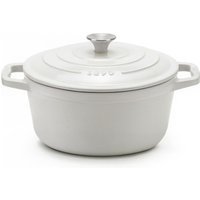 La Fonderie La Fonderie 1890 Runder Schmortopf IENA25 aus emailliertem Gusseisen 25 cm, 4,7 L, Beige