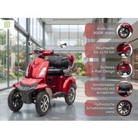 Econelo E-Seniorenmobil BENNI 4.0 - Blei Akku - 1000W - 25 km/h - BRAUN