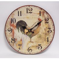 Casa Padrino Designer Wanduhr Pendeluhr 34 cm Antik Look - Nostalgie Nostalgische Wohn Einrichtung