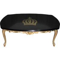 Pompöös by Casa Padrino Barock Couchtisch Schwarz / Gold - Pompööse Barock Wohnzimmertisch designed by Harald Glööckler