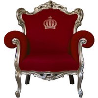 Pompöös by Casa Padrino Luxus Barock Sessel Rot / Gold - Pompööser Barock Sessel designed by Harald Glööckler