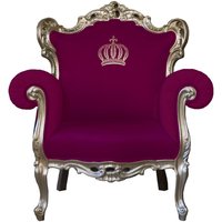 Pompöös by Casa Padrino Luxus Barock Sessel Pink / Gold - Pompööser Barock Sessel designed by Harald Glööckler