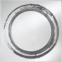 Casa Padrino Luxus Spiegel Schwarz 107 x H. 107 cm - Designer Wandspiegel