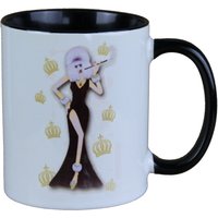 Harald Glööckler Pompöös Tasse Hund mit schwarzfarbenem Abendkleid - designed by Harald Glööckler