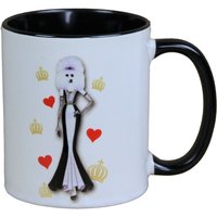 Harald Glööckler Pompöös Tasse Hund mit weiss-schwarzem Abendkleid - designed by Harald Glööckler