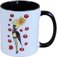 Harald Glööckler Pompöös Tasse Hund mit Strapsstrümpfe - designed by Harald Glööckler