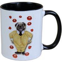 Harald Glööckler Pompöös Tasse Hund mit goldenem Anzug - designed by Harald Glööckler