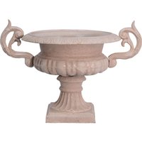 Casa Padrino Antik Stil Garten Ãbertopf Antik-Weiss Gussmetall - Blumentopf Pflanzentopf