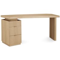 Casa Padrino Luxus Schreibtisch Natürliches Eichenfurnier L. 154 cm B. 60 cm H. 76 cm