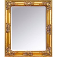 Casa Padrino Barock Wandspiegel Gold Höhe 62 cm, Breite 52 cm - Edel & Prunkvoll - Vintagelook - Handgefertigt