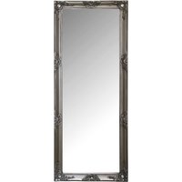 Casa Padrino Barock Spiegel / Wandspiegel mit Holzrahmen Silber 60 x H. 150 cm - Barockmöbel