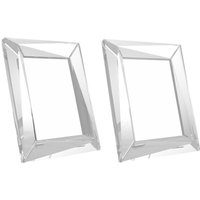 Casa Padrino Luxus Kristallglas Tisch-Bilderrahmen Set 21 x 3,5 x H. 26 cm - Luxus Qualität