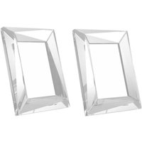 Casa Padrino Luxus Kristallglas Tisch-Bilderrahmen Set 18 x 3,5 x H. 23,5 cm - Luxus Qualität