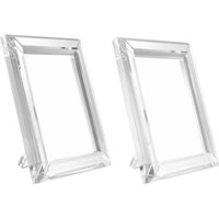 Casa Padrino Tisch-Bilderrahmen Set 19 x 2,5 x H. 24 cm - Luxus Kristallglas Deko Accessoires