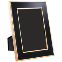 Casa Padrino Tisch-Bilderrahmen 6er Set Schwarz / Gold 17,5 x H. 23 cm - Luxus Deko Accessoires
