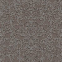 Casa Padrino Barock Textiltapete Braun / Silber - 10,05 x 0,53 m - Stofftapete mit strukturierter Oberfläche