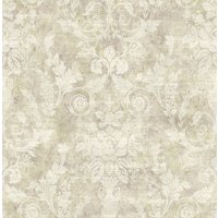 Casa Padrino Barock Papiertapete Beige / Creme - 10,00 x 0,52 m - Edle Mustertapete im Barockstil