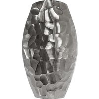 Casa Padrino Luxus Metall Vase Silber 27 x 12 x H. 46 cm - Luxus Deko Blumenvase