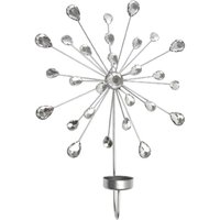 Casa Padrino Designer Wandkerzenhalter 4er Set Silber 24 x 6 x H. 31 cm - Dekorative Wanddeko