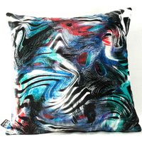 Casa Padrino Luxus Samt Kissen San Jose Mehrfarbig 45 x 45 cm - Feinster Samtstoff - Luxus Zierkissen