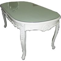 Baroque Dinner Table White Oval