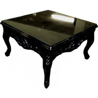Casa Padrino Barock Beistelltisch Schwarz 80 x 80 cm - Couch Tisch - Couchtisch - Wohnzimmer Tisch