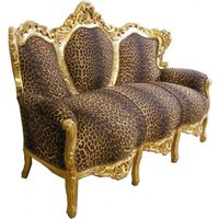 Casa Padrino Barock Lounge Sofa King Leopard / Gold
