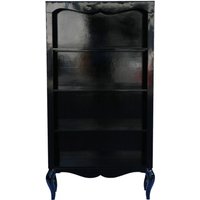 Casa Padrino Barock Lackregal Schwarz Hochglanz 180 x 95cm- Schrank