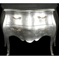 Casa Padrino Barock Kommode Silber - Handgefertigte Barock Möbel