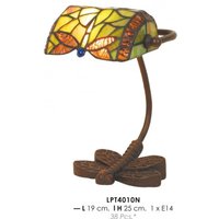 Casa Padrino Tiffany Tischleuchte à 19 x H. 25 cm - Tiffany Schreibtischleuchte