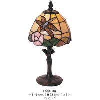 Casa Padrino Tiffany Tischleuchte à 15 x H. 33 cm - Tiffany Schreibtischleuchte