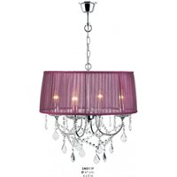 Casa Padrino Barock Kristall Kronleuchter Lila Durchmesser à 47 cm - Barock Leuchten