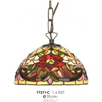 Casa Padrino Tiffany Hängeleuchte à 25 cm - Runde Pendelleuchte