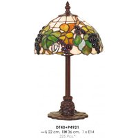 Casa Padrino Tiffany Tischleuchte à 22 x H. 36 cm - Handgefertigte Schreibtischleuchte