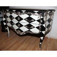 Casa Padrino Barock Kommode Karo Design - Handgefertigte Barock Möbel