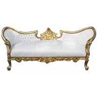 Barock Sofa Vampire WeiÃ/Gold - Limited Edition - Lounge Couch